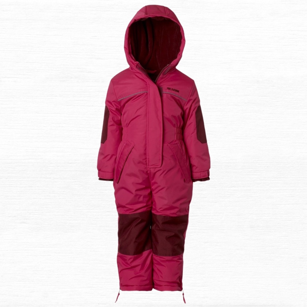 Pink Platinum Polyester Hooded and Pockets, Baby Toddler Snowsuit